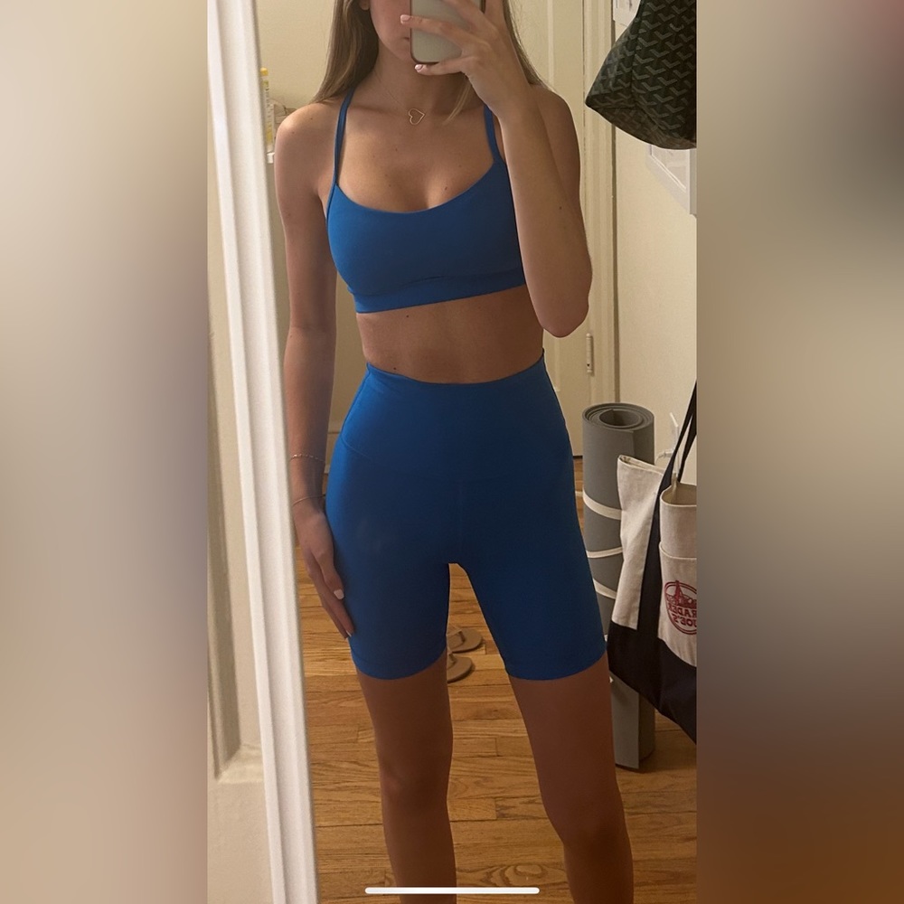 Lululemon Poolside Matching Bra and Biker Short Set